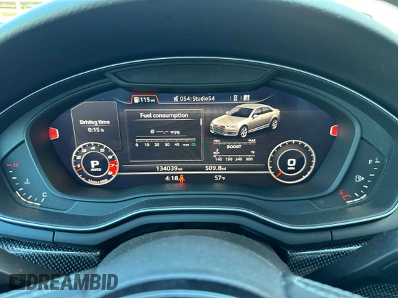2018 Audi S4 Premium Plus with VIN WAUB4AF41JA002460, listed as a Copart auction lot 55532785 with 134,039 mi miles and Clean Title. Bid and sale history available at carsss.com. Image 8.