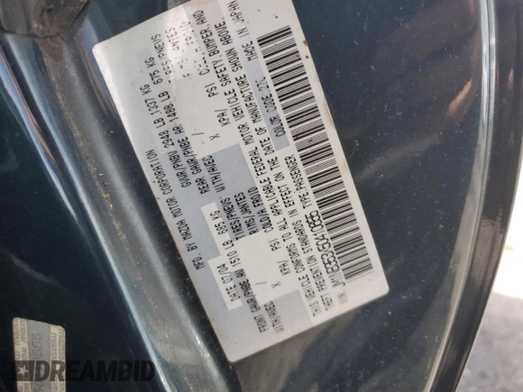 2005 Mazda MX-5 Miata LS with VIN JM1NB353X50410655, listed as a Copart auction lot 63337515 with 118,409 mi miles and Clean title. Bid and sale history available at DreamBid. Image 12.
