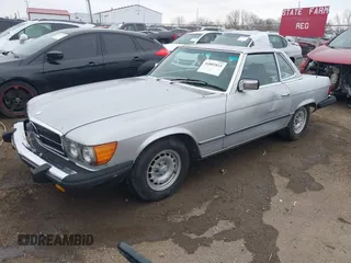 1983 Mercedes-Benz 380 with VIN WDBBA45A0DB024774, listed as a IAAI auction lot 41882815 with 138,386 mi miles. Bid and sale history available at carsss.com. Image 17.