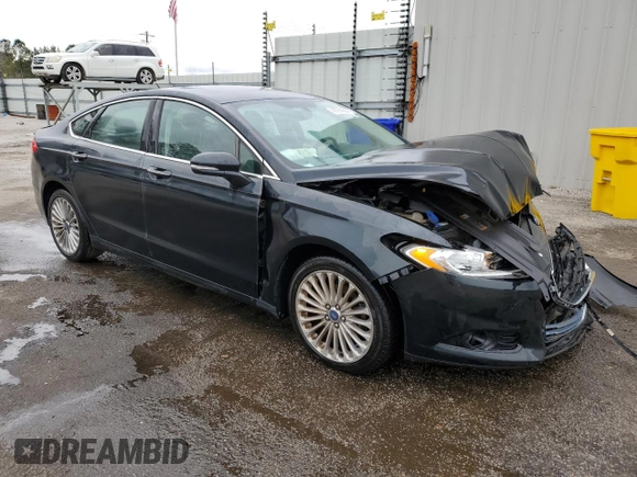 2014 Ford Fusion Titanium with VIN 3FA6P0K91ER301827, listed as a Copart auction lot 45704085 with 154,251 mi miles and Salvage Title. Bid and sale history available at DreamBid. Image 4.