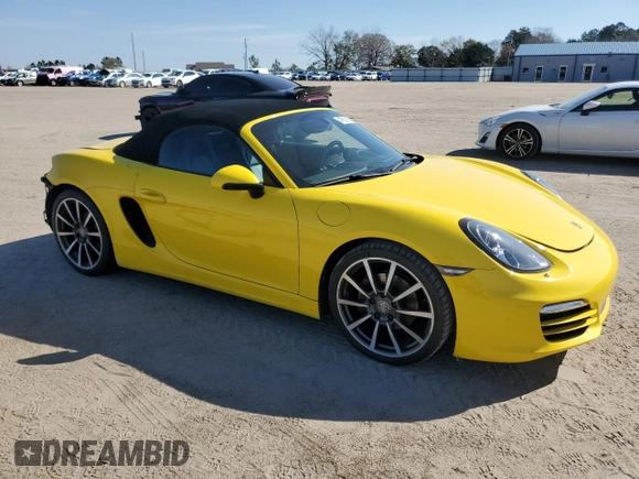 2014 Porsche Boxster with VIN WP0CA2A87EK120481, listed as a Copart auction lot 47612185 with 42,701 mi miles and Salvage Title. Bid and sale history available at carsss.com. Image 4.