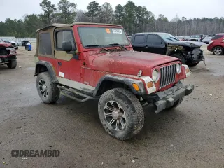 2002 Jeep Wrangler SE with VIN 1J4FA29P32P706533, listed as a Copart auction lot 43709055 with Not Provided miles and Salvage Title. Bid and sale history available at DreamBid. Image 4.