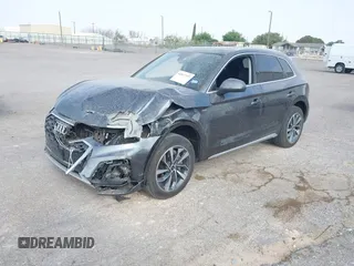 2023 Audi Q5 S line Premium Plus with VIN WA1EAAFY3P2145953, listed as a IAAI auction lot 42077197 with 22,415 mi miles and . Bid and sale history available at DreamBid. Image 17.