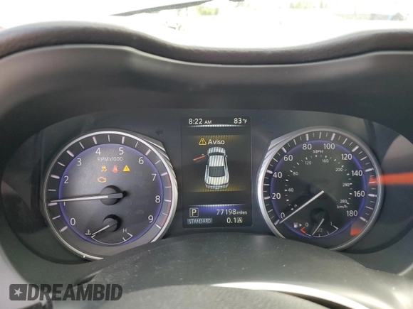 2017 Infiniti Q60 Premium with VIN JN1EV7EK4HM363368, listed as a Copart auction lot 63076615 with 77,198 mi miles and Salvage title. Bid and sale history available at DreamBid. Image 9.