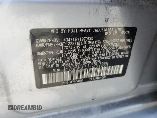 2015 Subaru Crosstrek Premium with VIN JF2GPACC5FG257288, listed as a Copart auction lot 53554325 with 92,880 mi miles and Salvage title. Bid and sale history available at DreamBid. Image 14.