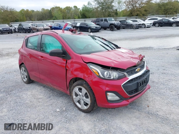 2020 Chevrolet Spark LS with VIN KL8CB6SA8LC449664, listed as a IAAI auction lot 41951655 with 33,005 mi miles. Bid and sale history available at carsss.com. Image 1.
