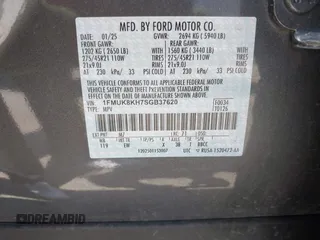 2025 Ford Explorer ST-Line with VIN 1FMUK8KH7SGB37620, listed as a IAAI auction lot 42553038 with 8,067 mi miles and . Bid and sale history available at DreamBid. Image 9.