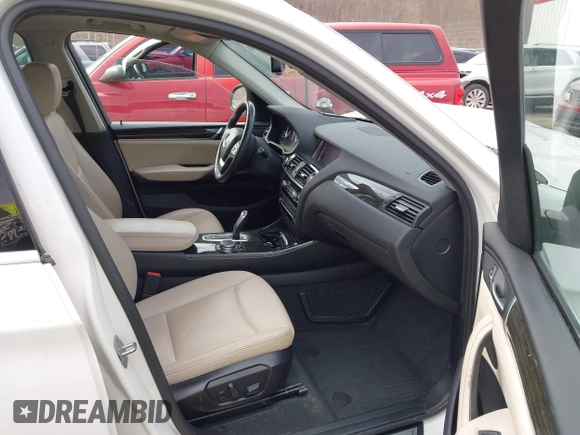 2016 BMW X3 xDrive28i with VIN 5UXWX9C54G0D71241, listed as a IAAI auction lot 41908274 with 190,895 mi miles. Bid and sale history available at carsss.com. Image 5.