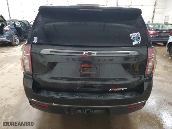 2021 Chevrolet Suburban RST with VIN 1GNSKEKD2MR298916, listed as a Copart auction lot 79096704 with 87,448 mi miles and Salvage Title. Bid and sale history available at carsss.com. Image 6.
