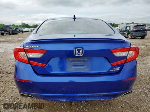 2020 Honda Accord Sport with VIN 1HGCV2F37LA019365, listed as a Copart auction lot 60469655 with 103,881 mi miles and Salvage title. Bid and sale history available at DreamBid. Image 6.