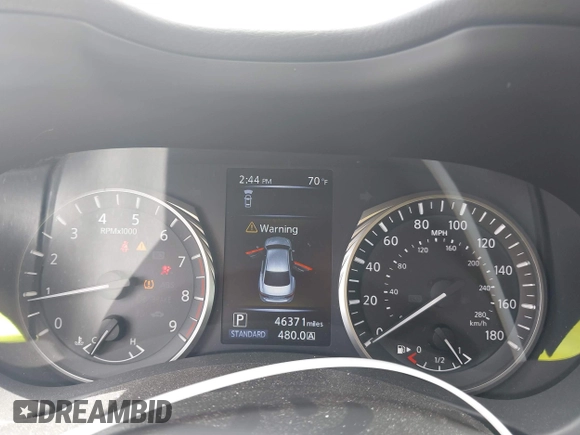 2019 Infiniti Q50 Luxe with VIN JN1EV7AP3KM519702, listed as a IAAI auction lot 42353533 with 46,371 mi miles and . Bid and sale history available at DreamBid. Image 7.