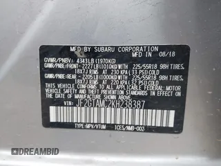 2019 Subaru Crosstrek Limited with VIN JF2GTAMC2KH238387, listed as a IAAI auction lot 42353717 with 127,708 mi miles and . Bid and sale history available at DreamBid. Image 9.