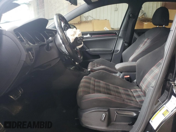2017 Volkswagen GTI S with VIN 3VW4T7AU6HM015322, listed as a Copart auction lot 58606415 with 104,316 mi miles and Salvage title. Bid and sale history available at DreamBid. Image 7.