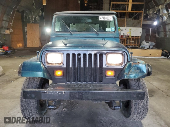 1994 Jeep Wrangler z VIN 1J4FY29S2RP471794, wystawiony jako Copart lot #47488005 z przebiegiem 165 900 mil mil oraz Nie do naprawy • Non repairable. Historia ofert i sprzedaży dostępna na DreamBid. Obrazek 5.