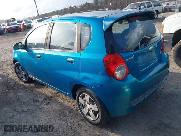 2009 Chevrolet Aveo 1LT with VIN KL1TD66E39B667466, listed as a IAAI auction lot 41719971 with 149,236 mi miles and . Bid and sale history available at DreamBid. Image 3.