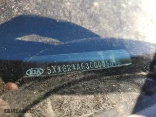 2012 Kia Optima SX with VIN 5XXGR4A63CG005016, listed as a Copart auction lot 43937215 with 193,714 mi miles and Salvage Title. Bid and sale history available at carsss.com. Image 14.