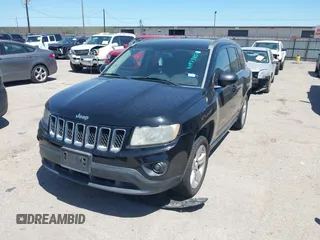 2012 Jeep Compass Sport with VIN 1C4NJCBA9CD684182, listed as a IAAI auction lot 41973857 with 216,722 mi miles. Bid and sale history available at carsss.com. Image 2.