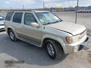 2000 Infiniti QX4 with VIN JNRAR07Y8YW082378, listed as a IAAI auction lot 41534117 with 234,830 mi miles and . Bid and sale history available at DreamBid. Image 1.