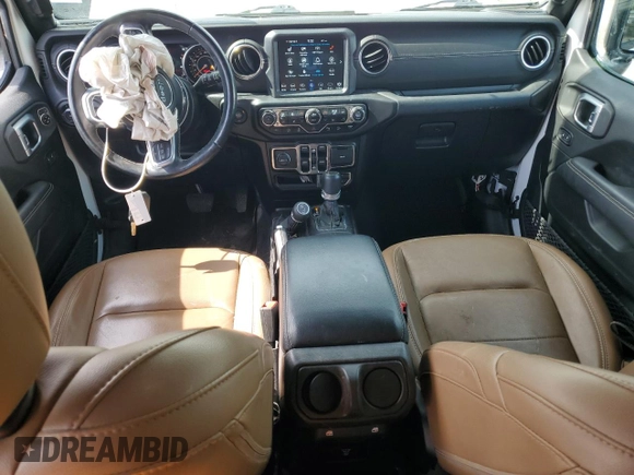 2020 Jeep Wrangler Unlimited Sahara with VIN 1C4HJXEG3LW243396, listed as a Copart auction lot 58709415 with 28,725 mi miles and Salvage title. Bid and sale history available at DreamBid. Image 8.