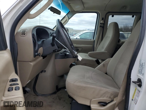 2006 Ford Econoline Passenger XL with VIN 1FBNE31L76HA02327, listed as a Copart auction lot 47425455 with 186,476 mi miles and Salvage title. Bid and sale history available at DreamBid. Image 7.