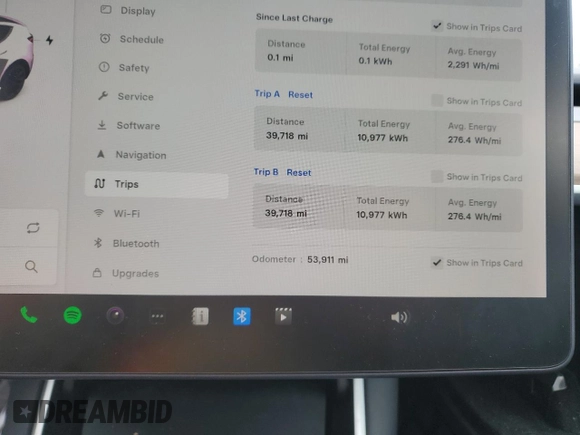 2021 Tesla Model Y Long Range with VIN 5YJYGAEE2MF115988, listed as a Copart auction lot 52206535 with 53,911 mi miles and Salvage Title. Bid and sale history available at DreamBid. Image 9.