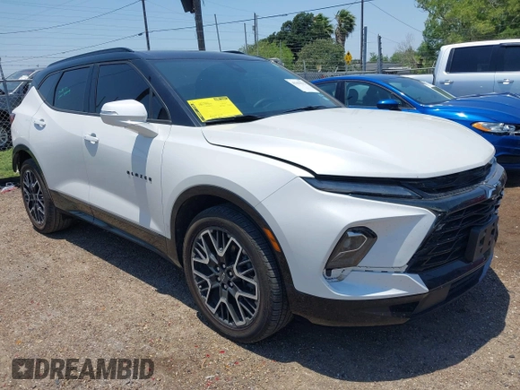 2024 Chevrolet Blazer RS with VIN 3GNKBERS5RS180321, listed as a IAAI auction lot 42259552 with 21,356 mi miles and . Bid and sale history available at DreamBid. Image 1.