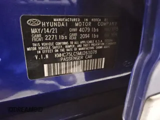 2021 Hyundai Ioniq SE with VIN KMHC75LC5MU261078, listed as a Copart auction lot 52947955 with 133,525 mi miles and Clean Title. Bid and sale history available at DreamBid. Image 13.