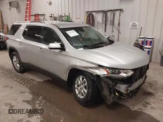 2018 Chevrolet Traverse LT Cloth with VIN 1GNEVGKW7JJ116736, listed as a IAAI auction lot 41695984 with 108,432 mi miles. Bid and sale history available at carsss.com. Image 1.