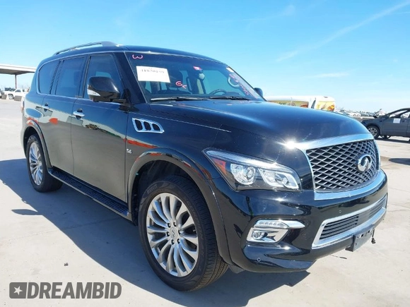 2016 Infiniti QX80 с VIN JN8AZ2NF5G9613566, выставлен на аукционе IAAI как лот 41820159 с пробегом 91 604 миль миль и . История ставок и продаж доступна на DreamBid. Изображение 1.