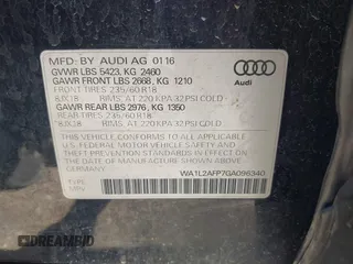 2016 Audi Q5 Premium Plus with VIN WA1L2AFP7GA096340, listed as a IAAI auction lot 42549777 with 81,147 mi miles and . Bid and sale history available at DreamBid. Image 9.