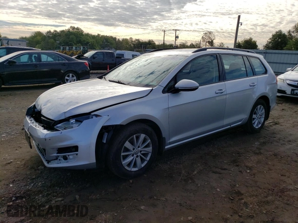 2017 Volkswagen Golf SportWagen S with VIN 3VWA17AU7HM501453, listed as a Copart auction lot 69817003 with 46,865 mi miles. Bid and sale history available at carsss.com. Image 1.