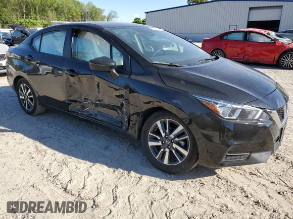 2021 Nissan Versa SV with VIN 3N1CN8EV9ML873386, listed as a Copart auction lot 53281305 with 61,140 mi miles and Salvage Title. Bid and sale history available at DreamBid. Image 4.