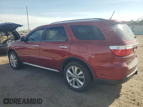 2013 Dodge Durango Crew with VIN 1C4RDHDG9DC539674, listed as a Copart auction lot 50587395 with 110,077 mi miles and Salvage Title. Bid and sale history available at carsss.com. Image 2.