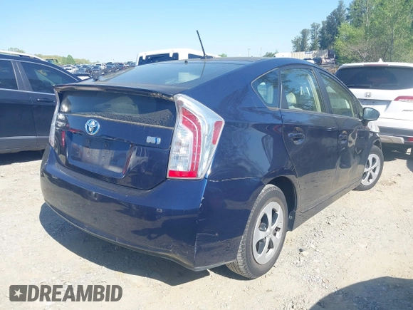 2012 Toyota Prius One with VIN JTDKN3DU9C1610096, listed as a IAAI auction lot 41980917 with 216,546 mi miles and . Bid and sale history available at carsss.com. Image 4.