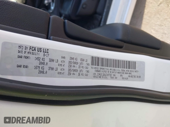 2018 Jeep Grand Cherokee Summit with VIN 1C4RJFJG0JC107732, listed as a IAAI auction lot 42328645 with 109,601 mi miles and . Bid and sale history available at DreamBid. Image 9.