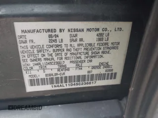 2005 Nissan Altima 2.5 S with VIN 1N4AL11D45C236617, listed as a IAAI auction lot 41913464 with 177,676 mi miles. Bid and sale history available at carsss.com. Image 9.