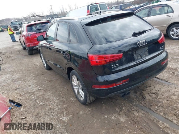 2017 Audi Q3 Premium with VIN WA1ECCFS5HR016753, listed as a IAAI auction lot 41630346 with 77,476 mi miles. Bid and sale history available at carsss.com. Image 3.