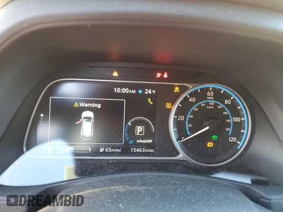 2022 Nissan LEAF SV Plus with VIN 1N4BZ1CV5NC561964, listed as a Copart auction lot 43735905 with 15,463 mi miles and Salvage Title. Bid and sale history available at DreamBid. Image 9.