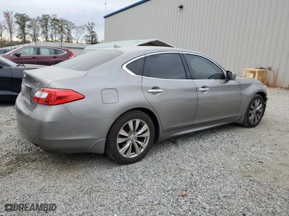 2013 Infiniti M37 with VIN JN1BY1AP6DM512124, listed as a Copart auction lot 78929814 with 212437 miles and Salvage Title. Bid and sale history available at carsss.com. Image 3.