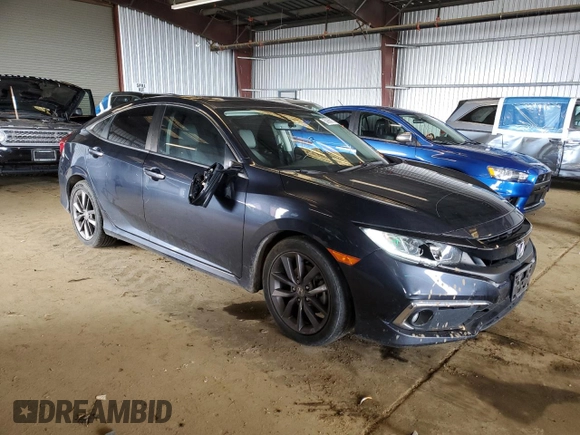 2020 Honda Civic Sedan EX-L with VIN 19XFC1F75LE212674, listed as a Copart auction lot 50965015 with 57,789 mi miles and Salvage Title. Bid and sale history available at carsss.com. Image 4.