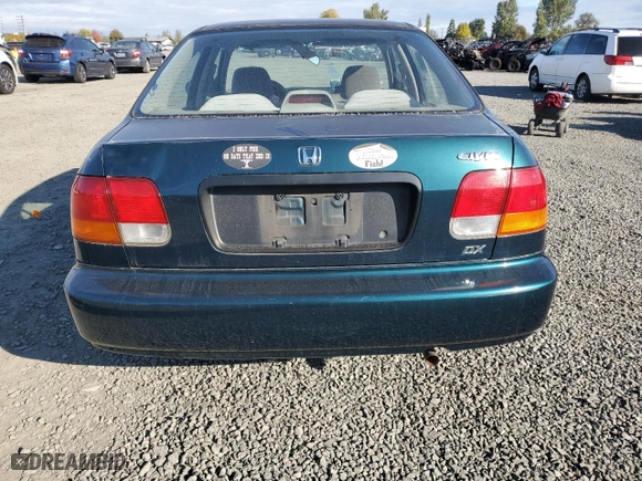 1996 Honda Civic DX with VIN 2HGEJ6621TH519154, listed as a Copart auction lot 74408604 with 91,443 mi miles and Salvage Title. Bid and sale history available at carsss.com. Image 6.