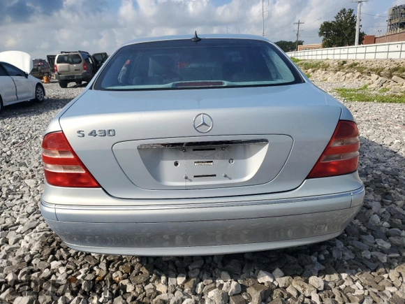2002 Mercedes-Benz S-Class 4.3L with VIN WDBNG70J22A299862, listed as a Copart auction lot 71749794 with 0 mi miles and Non Repairable. Bid and sale history available at carsss.com. Image 6.