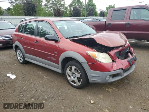 2005 Pontiac Vibe with VIN 5Y2SL638X5Z451699, listed as a Copart auction lot 62332425 with Not provided miles and Salvage title. Bid and sale history available at DreamBid. Image 4.