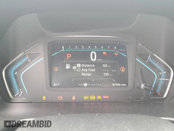 2021 Honda Odyssey EX-L with VIN 5FNRL6H74MB010055, listed as a Copart auction lot 52749245 with 187,646 mi miles and Clean Title. Bid and sale history available at DreamBid. Image 9.