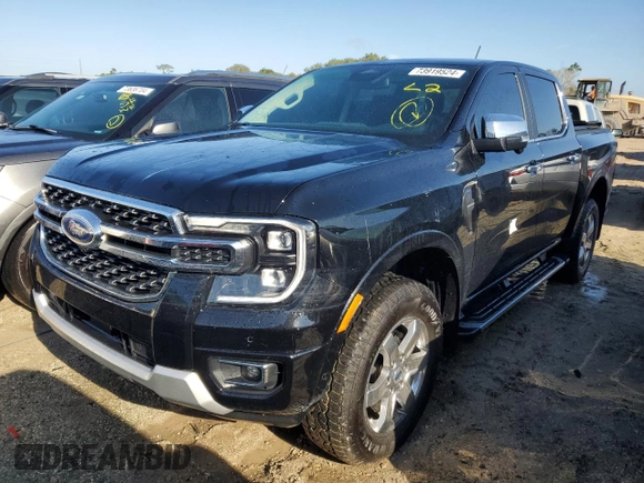 2024 Ford Ranger LARIAT with VIN 1FTER4JH7RLE06005, listed as a Copart auction lot 73919524 with 0 mi miles and Non Repairable. Bid and sale history available at carsss.com. Image 1.