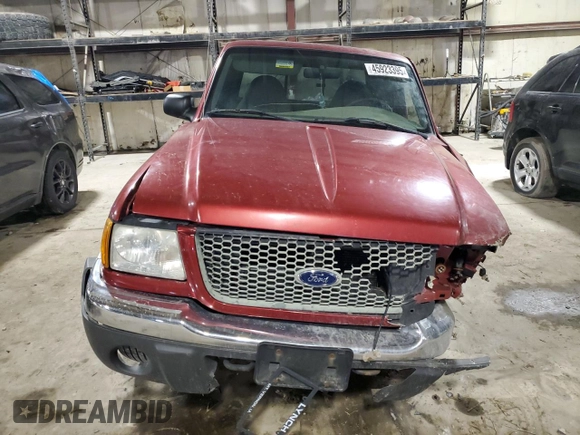 2001 Ford Ranger XL Fleet with VIN 1FTZR15E11PB75101, listed as a Copart auction lot 45923395 with 240,015 mi miles and Salvage Title. Bid and sale history available at DreamBid. Image 5.