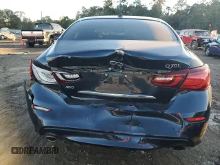 2018 Infiniti Q70 Luxe with VIN JN1BY1PR3JM370674, listed as a Copart auction lot 80849564 with 68,702 mi miles and Salvage title. Bid and sale history available at DreamBid. Image 6.