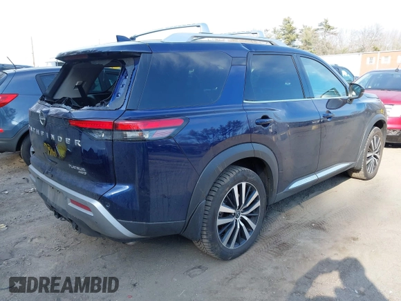 2023 Nissan Pathfinder Platinum с VIN 5N1DR3DK2PC237839, выставлен на аукционе IAAI как лот 41800209 с пробегом 21 446 миль миль и . История ставок и продаж доступна на DreamBid. Изображение 4.