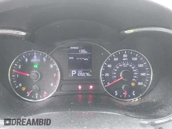 2014 Kia Forte LX with VIN KNAFK4A60E5171921, listed as a IAAI auction lot 41863618 with 105,076 mi miles. Bid and sale history available at carsss.com. Image 7.