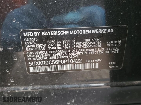 2015 BMW X5 xDrive35i z VIN 5UXKR0C56F0P10422, wystawiony jako Copart lot #49214395 z przebiegiem 115 374 mil mil oraz Szkoda całkowita • Salvage title. Historia ofert i sprzedaży dostępna na DreamBid. Obrazek 13.